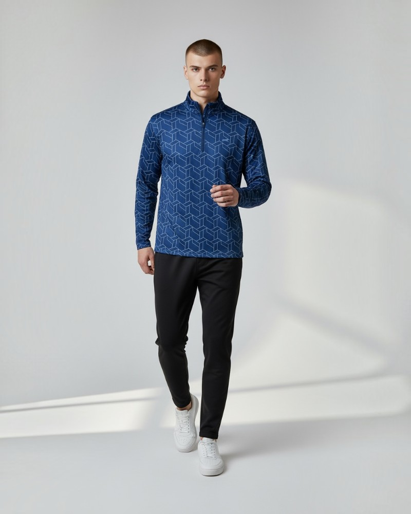 Geo Quarter-Zip Pullover