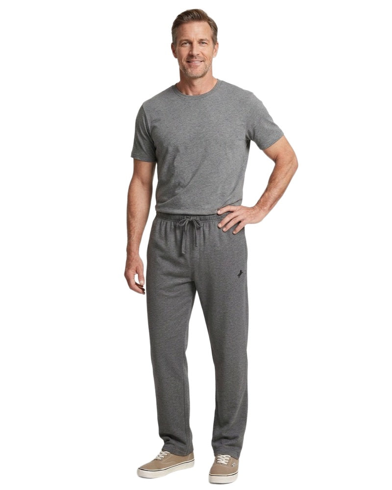 Lounge joggers in charcoal, on model