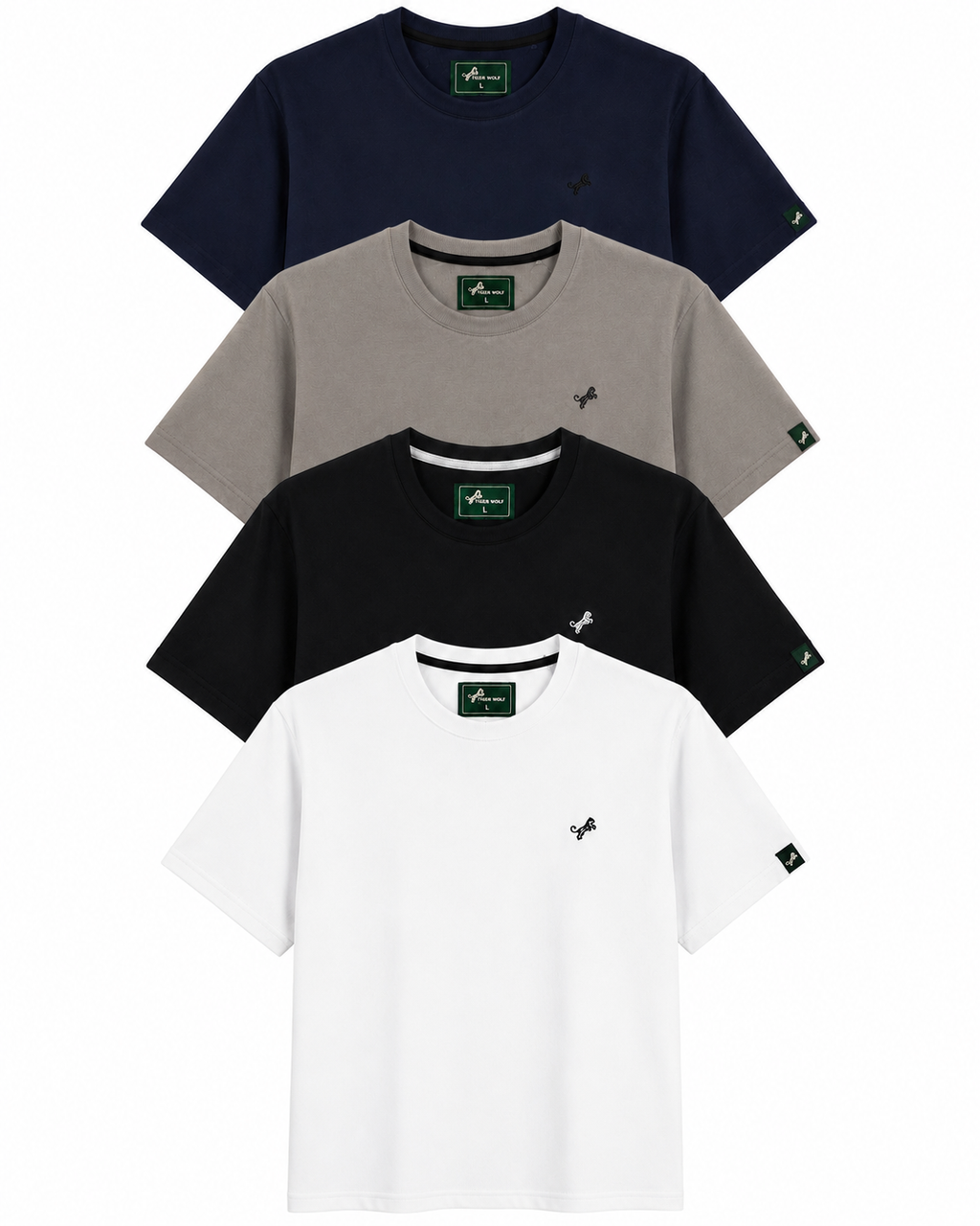 Contrast 4-pack T-shirts