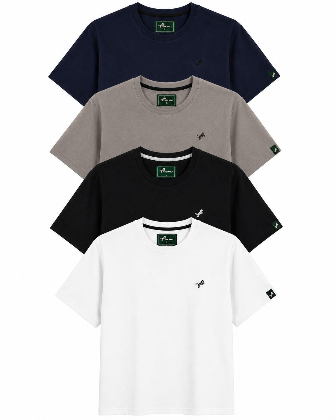 Contrast 4-pack T-shirts