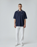Tipped Polo — Navy