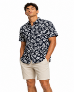Men's Tropical Print Short Sleeve Button Down Shirt 4-Pack