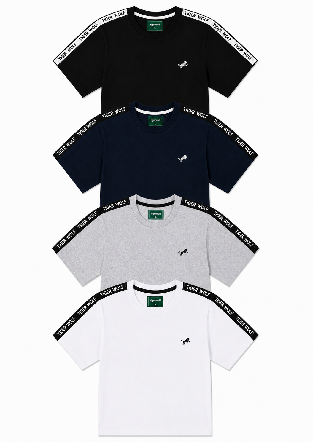 Men's Side Tape Logo Tee 4-Pack