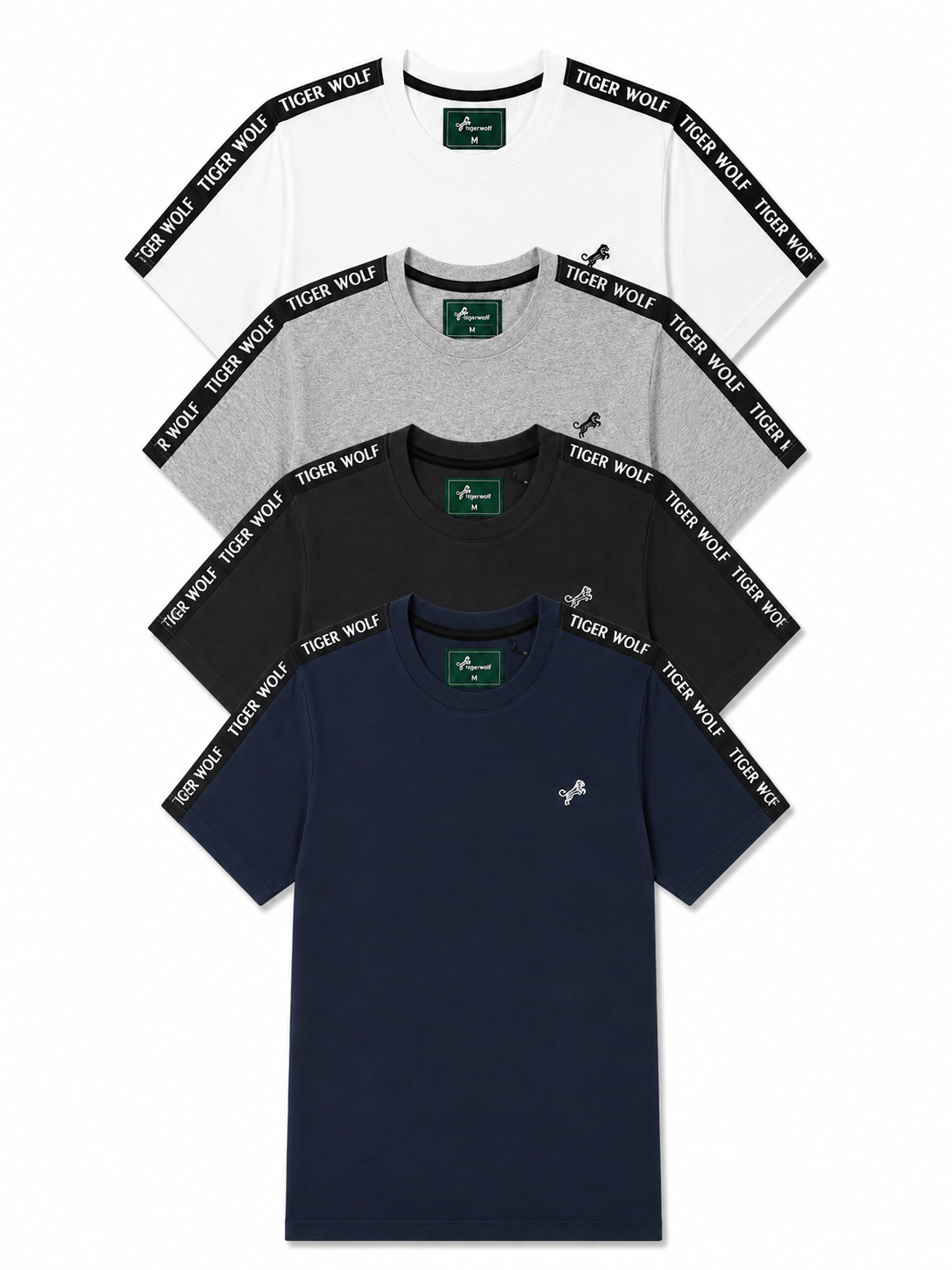 Tiger Wolf Classic Side Tape Tee 4-Pack