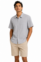 Men's Premium Textured Button Down Shirt 4-Pack
