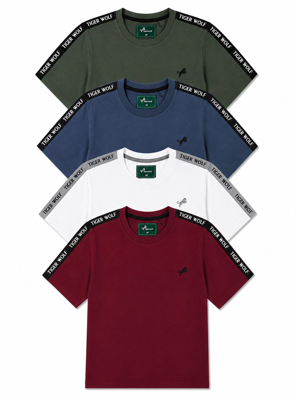 Tiger Wolf Signature Side Tape Tee 4-Pack