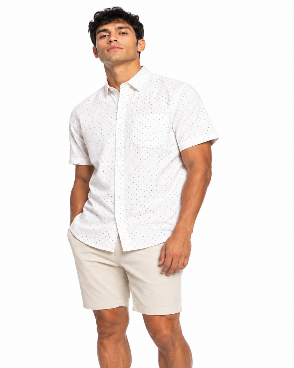 Men's Tropical Print Short Sleeve Button Down Shirt 4-Pack