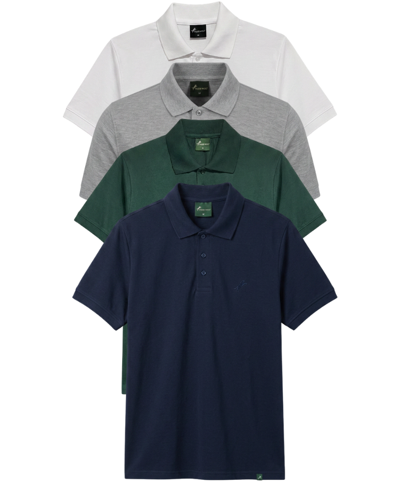 Contrast Hem Polo 4-Pack