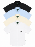 Classic Embroidered Short Sleeve Button-Down Shirts 4-Pack