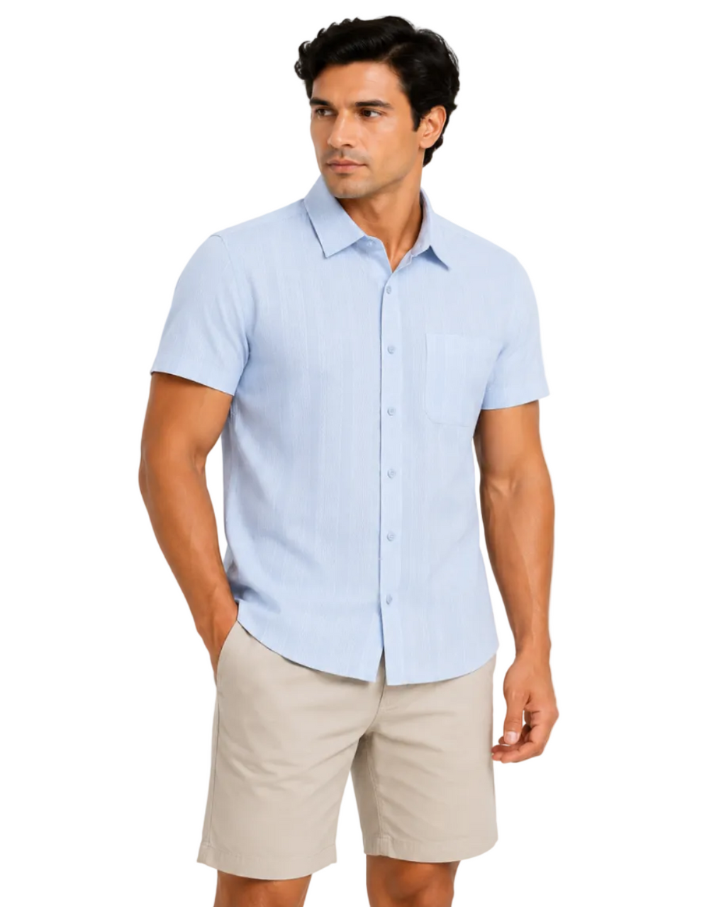 Men's Short Sleeve Woven Shirt 4-Pack