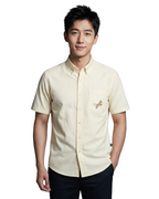 Classic Embroidered Short Sleeve Button-Down Shirts 4-Pack