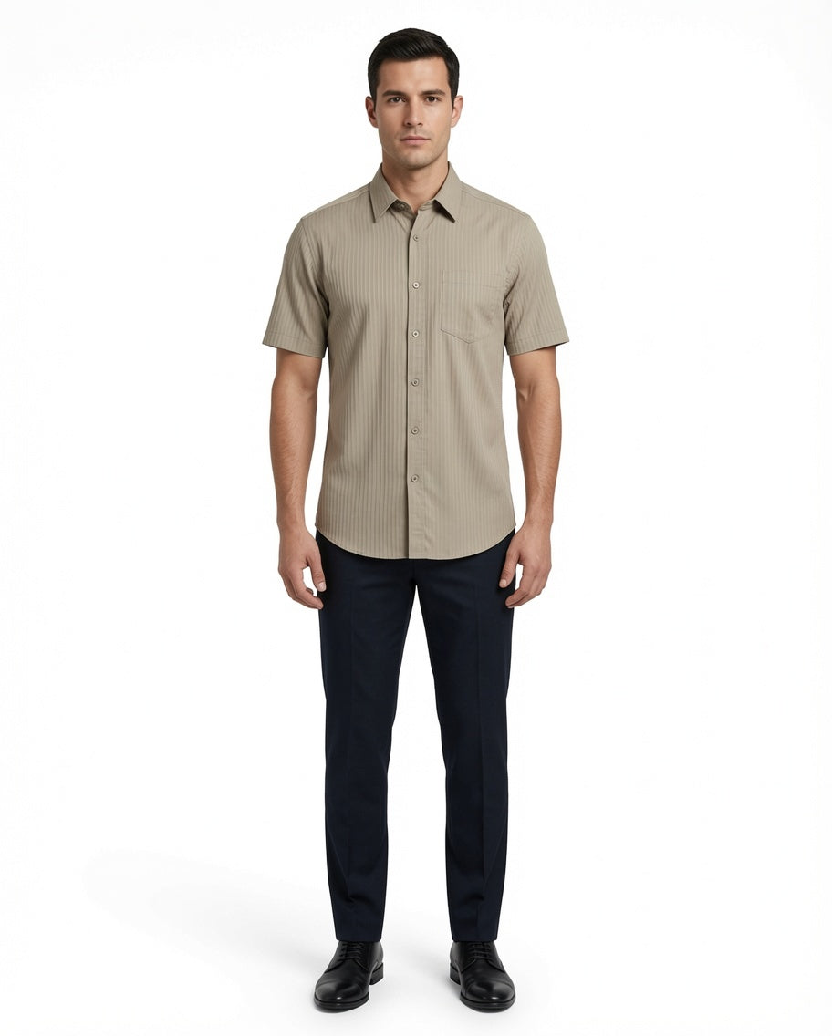 Men's Everyday Stripe Button Down Shirts 4-Pack