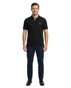 Men's Textured Zip Polo Shirt