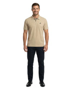 Men's Textured Zip Polo Shirt