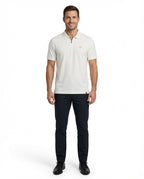 Men's Textured Zip Polo Shirt