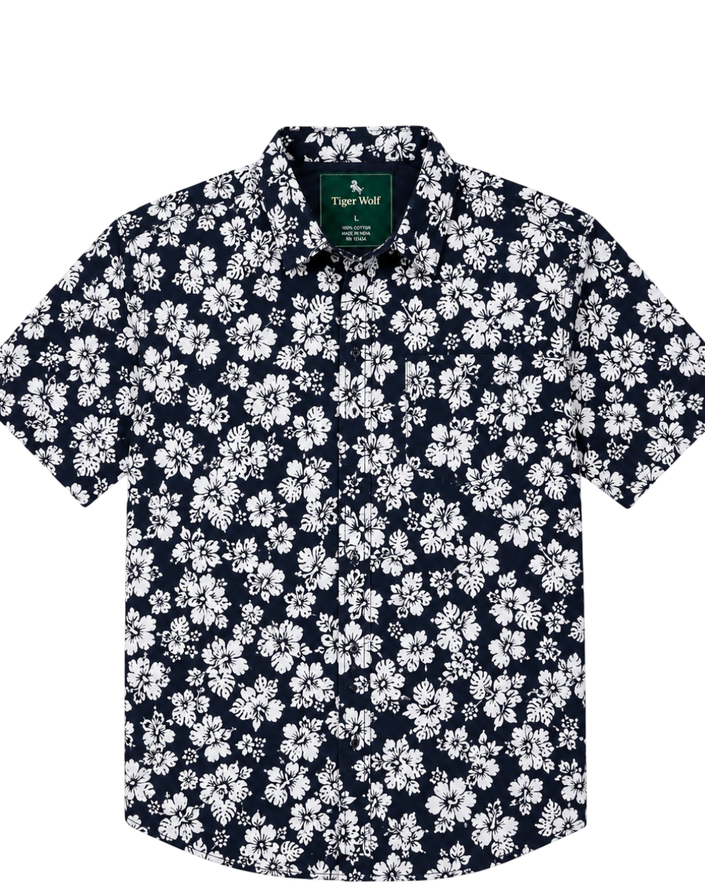 Men's Tropical Print Short Sleeve Button Down Shirt 4-Pack
