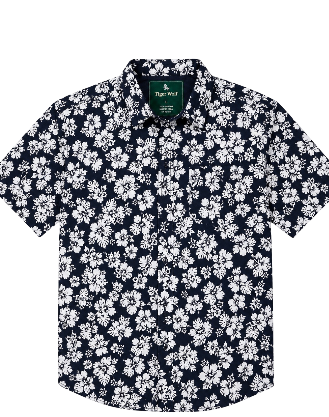 Men's Tropical Print Short Sleeve Button Down Shirt 4-Pack
