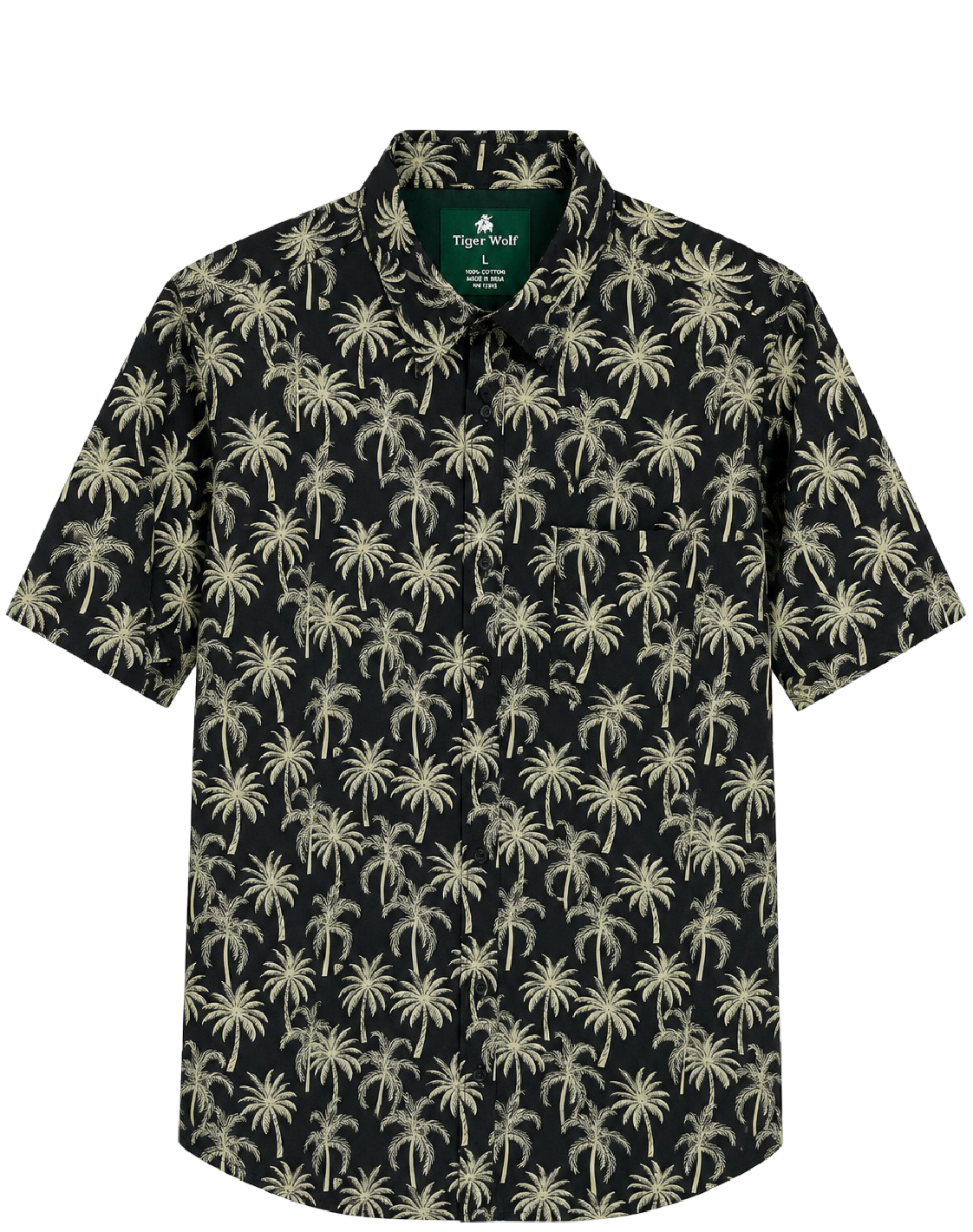 Men's Tropical Print Short Sleeve Button Down Shirt 4-Pack
