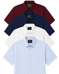 Men's Short Sleeve Woven Shirt 4-Pack