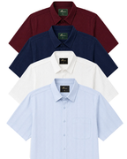 Men's Short Sleeve Woven Shirt 4-Pack