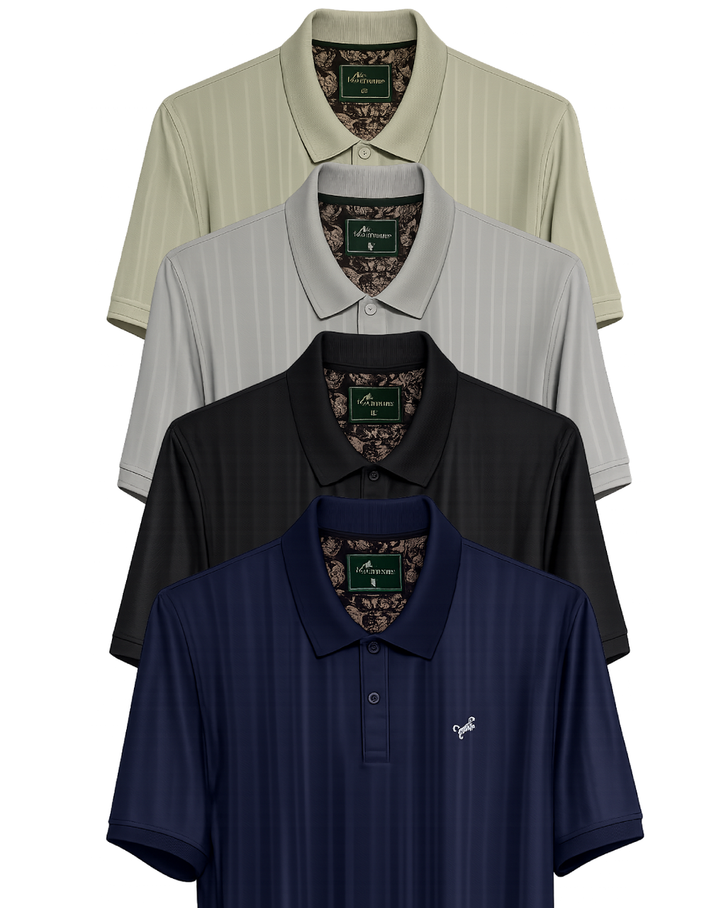 Men's Herringbone Polo Shirt 4-Pack
