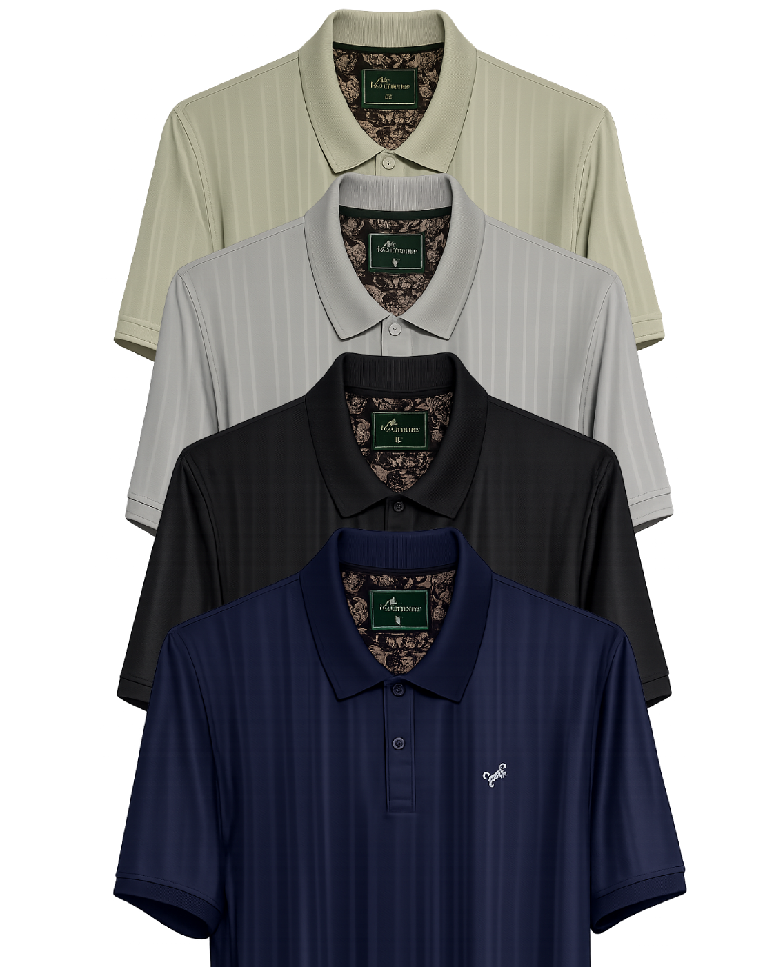 Men's Herringbone Polo Shirt 4-Pack