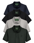 Men's Ribbed Polo Shirt 4-Pack