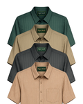 Men's Everyday Stripe Button Down Shirts 4-Pack