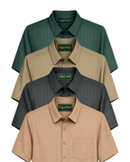Men's Everyday Stripe Button Down Shirts 4-Pack