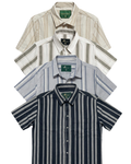 Men's Stripe Short Sleeve Button-Down 4-Pack